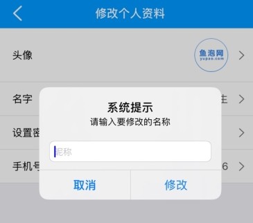 鱼泡网怎么用软件修改名字步骤3